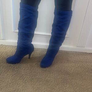 Knee High Cobalt Blue Boots